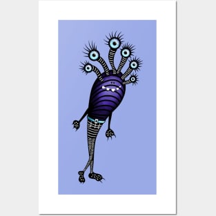 Funny Monster With Fancy Pants Posters and Art